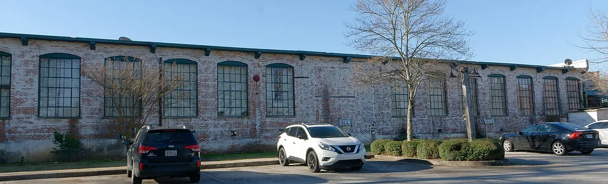 The former Henderson Manufacturing Company building in Hampton, Georgia