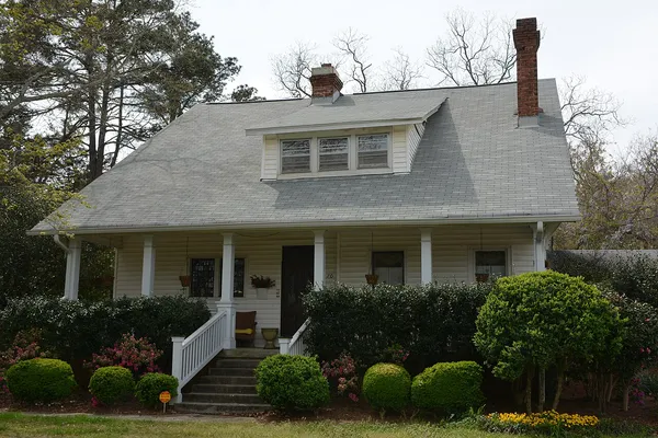 A craftsman bungalow with a dormer in the Locust Grove historic district, Georgia